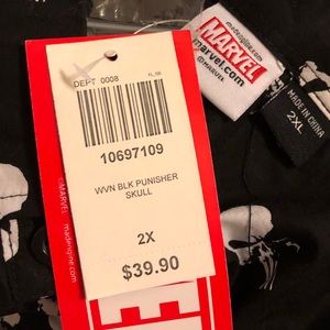 Marvel Shirts - Black 2XL Punisher Button Up Shirt Marvel Shirts - Black 2XL Punisher Button Up Shirt